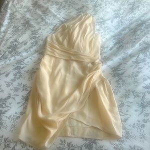 Silk creme Zimmermann one shoulder dress. Only worn once!